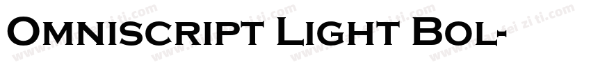Omniscript Light Bol字体转换